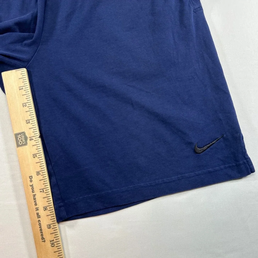Nike Dri-FIT Mens Shorts Navy Blue Elastic Waist Pockets Size Medium Athletic